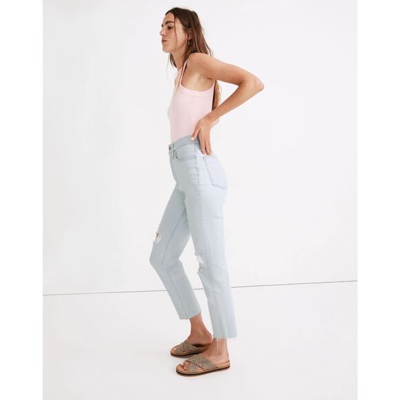 MADEWELL The Momjean in Harman Wash: Raw-Hem Edition Size 24 High Rise Taper 90s - Picture 1 of 10